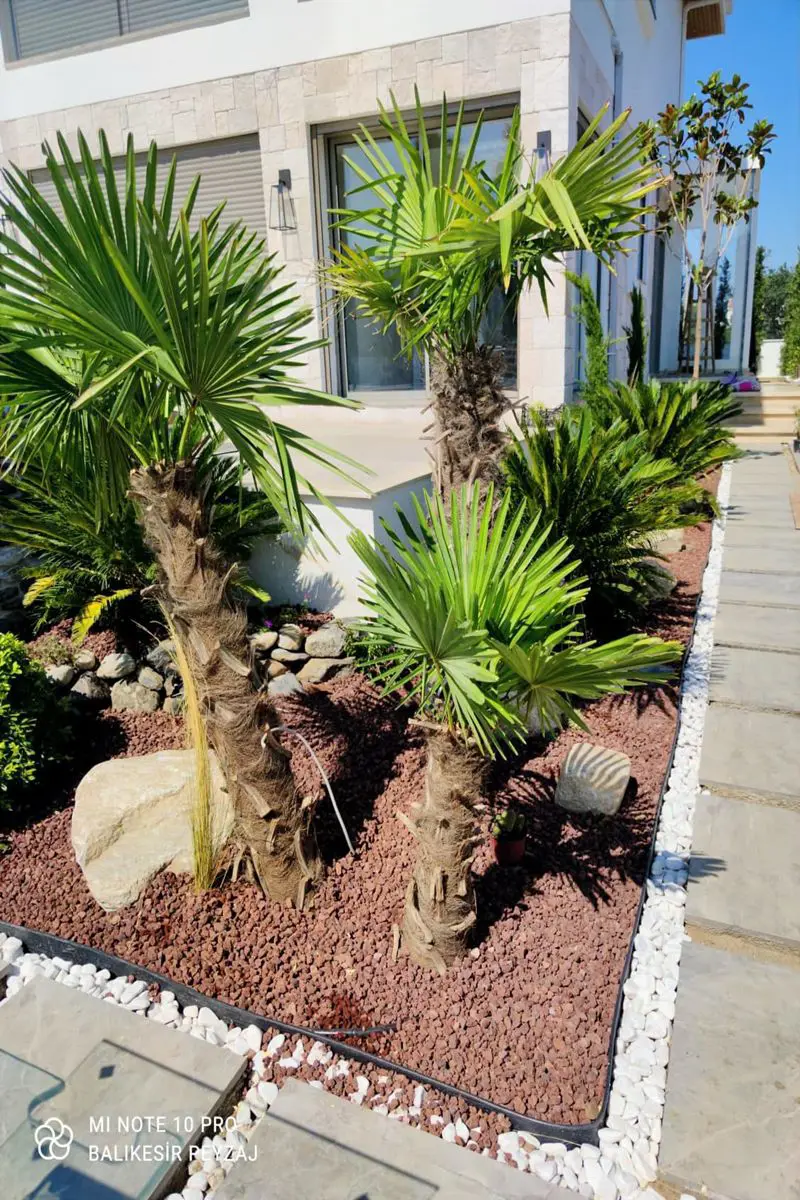 Güre yazlık villa bahçesi son hali